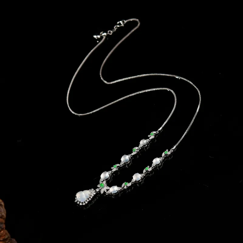 Xiangyan Ice Type Jadeite Necklaces Women's-4