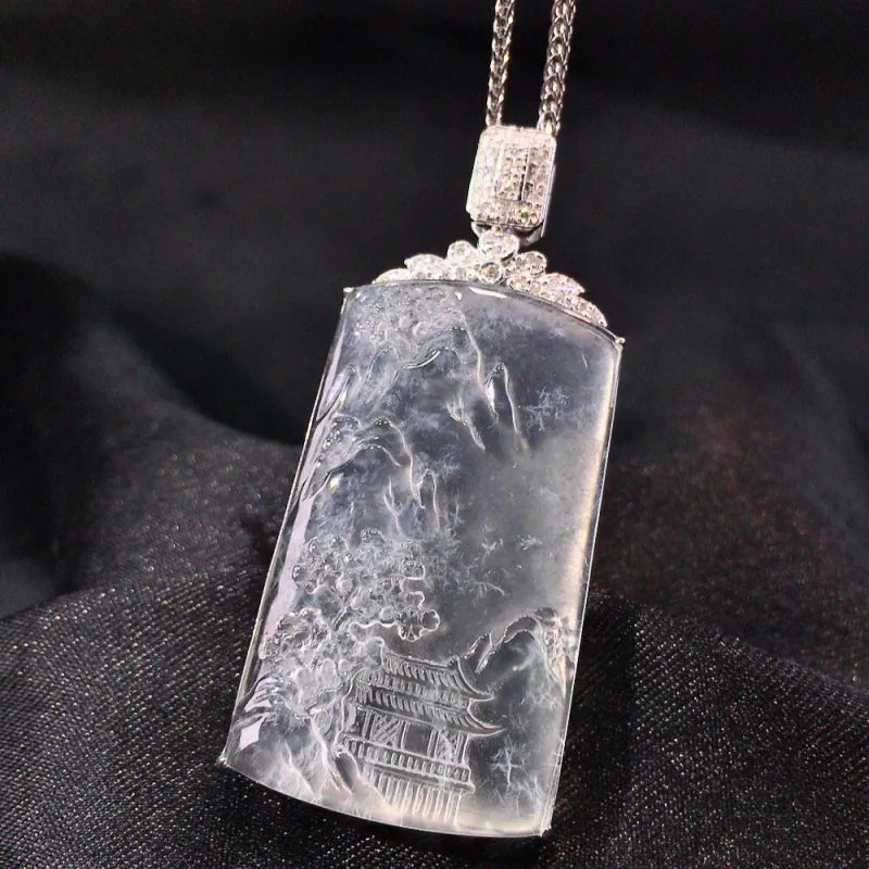 Xiangyan Ice Type Jadeite Necklaces Unisex-3