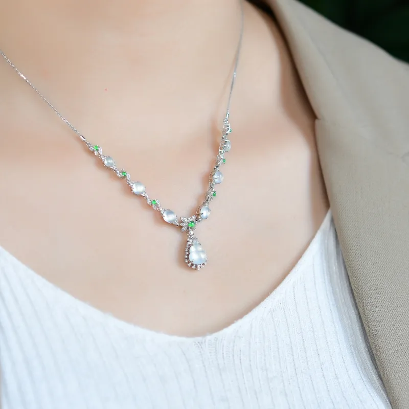 Xiangyan Ice Type Jadeite Necklaces Women's-1