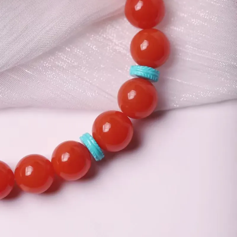 Xiangyan Southern Red Agate Fine Jade Bracelets Unisex-5