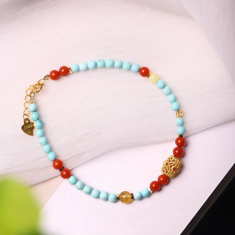 Xiangyan Turquoise Fine Jade Bracelets Unisex-2
