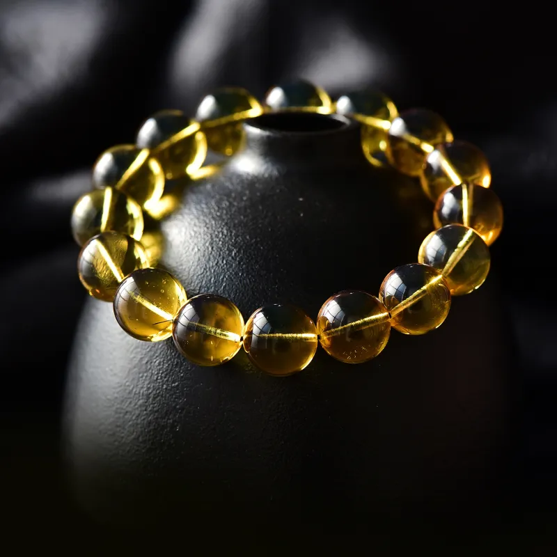 Xiangyan Amber Beeswax Fine Jade Bracelets Unisex-6