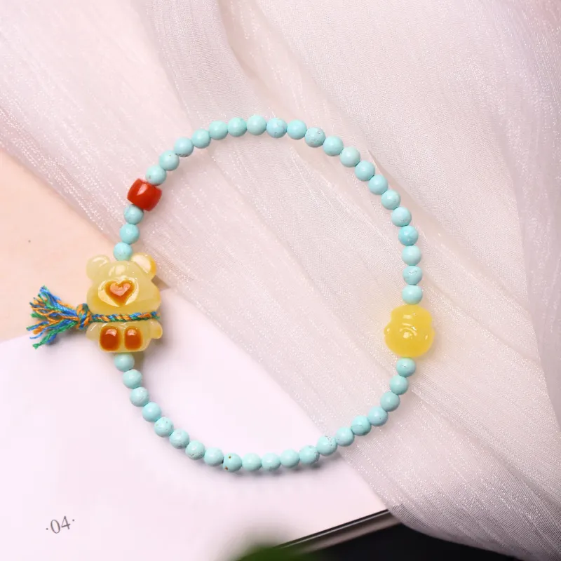 Xiangyan Amber Beeswax Fine Jade Bracelets Unisex-1