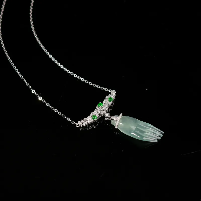 Xiangyan Ice Glutinous Jadeite Necklaces Women's-5