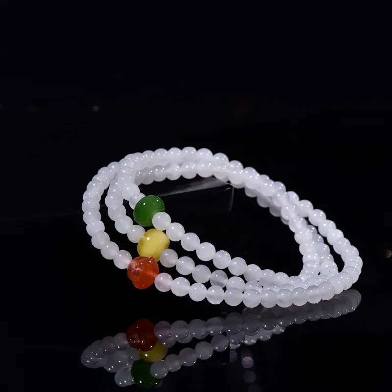Xiangyan Hetian Jade Bracelets White Jade Unisex-5