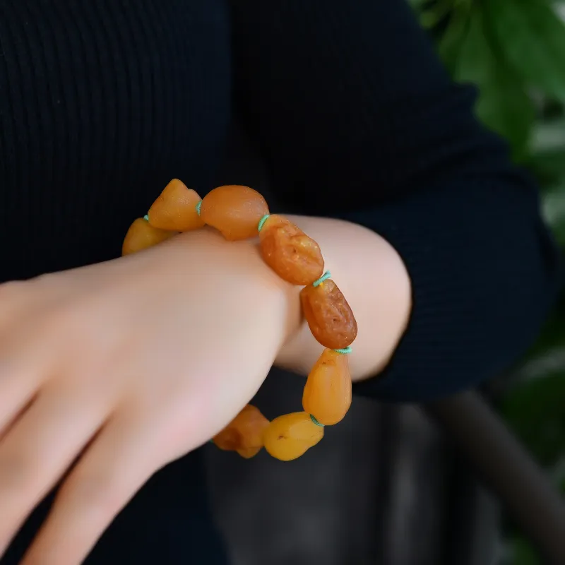 Xiangyan Amber Beeswax Fine Jade Bracelets Unisex-1