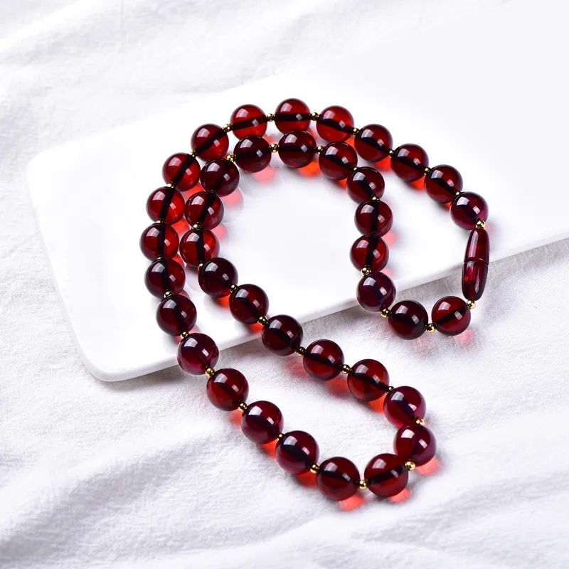 Xiangyan Amber Beeswax Fine Jade Necklaces Women's-1