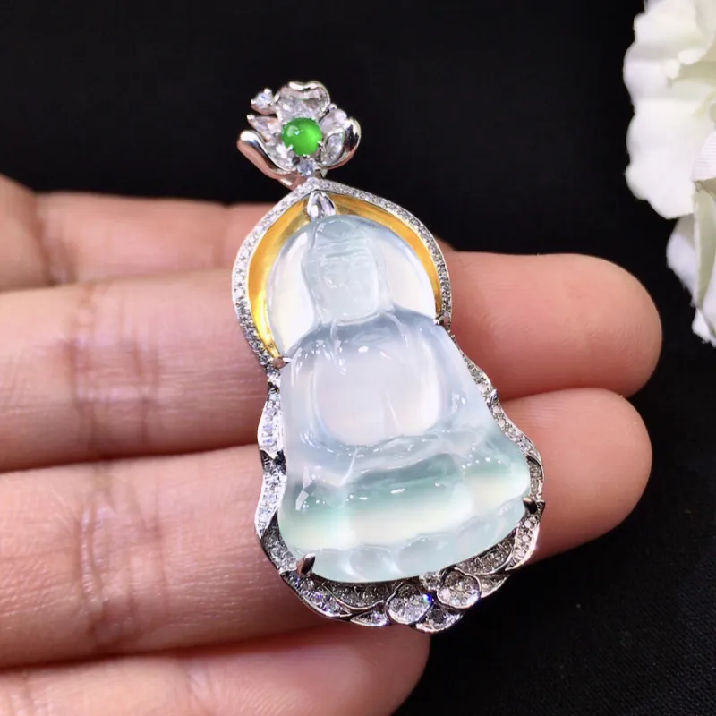 Xiangyan Ice Type Jadeite Necklaces Unisex-4