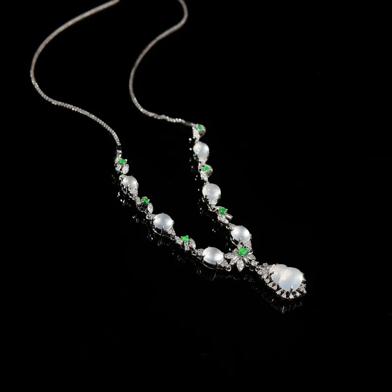 Xiangyan Ice Type Jadeite Necklaces Women's-6