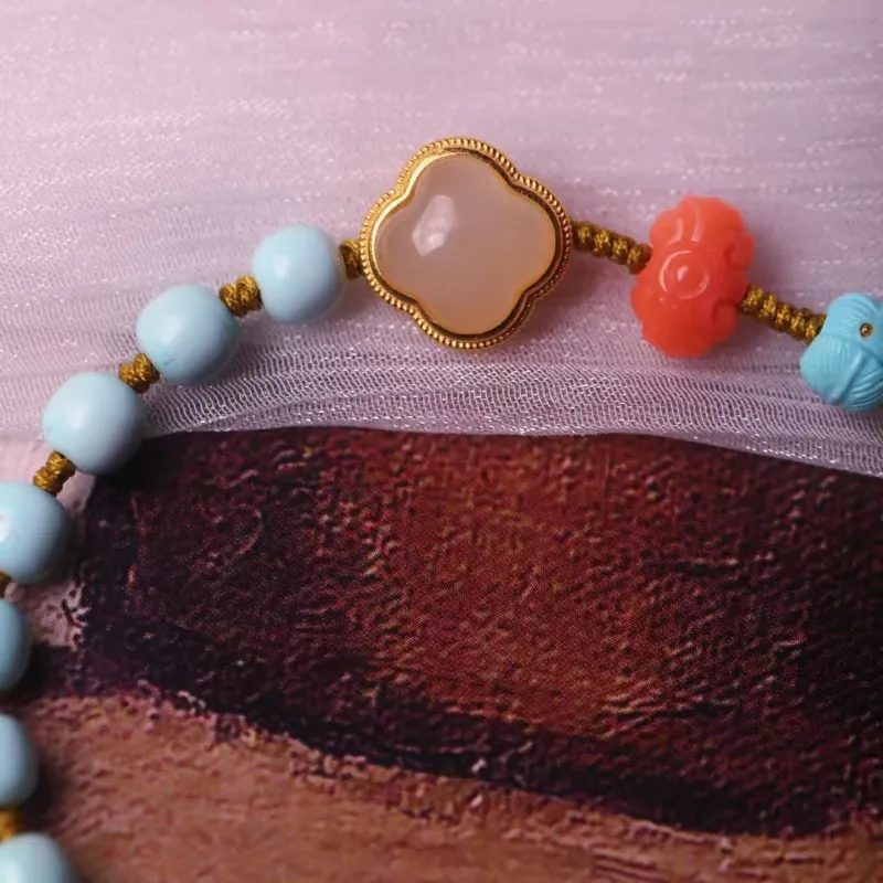 Xiangyan Turquoise Fine Jade Bracelets Unisex-3