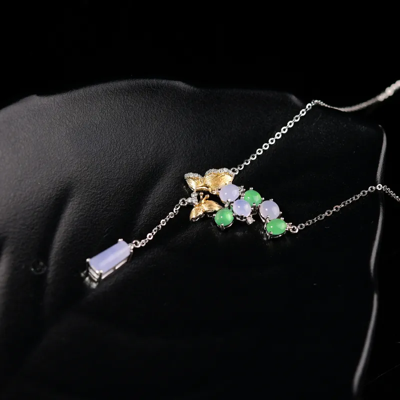 Xiangyan Ice Type Jadeite Necklaces Women's-4