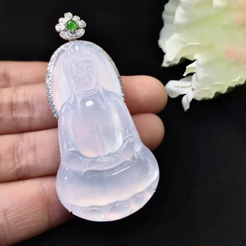 Xiangyan Ice Type Jadeite Necklaces Unisex-1