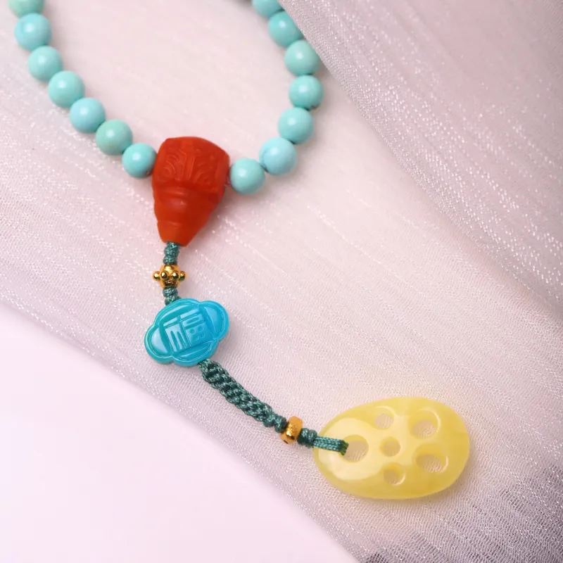 Xiangyan Turquoise Fine Jade Bracelets Unisex-4