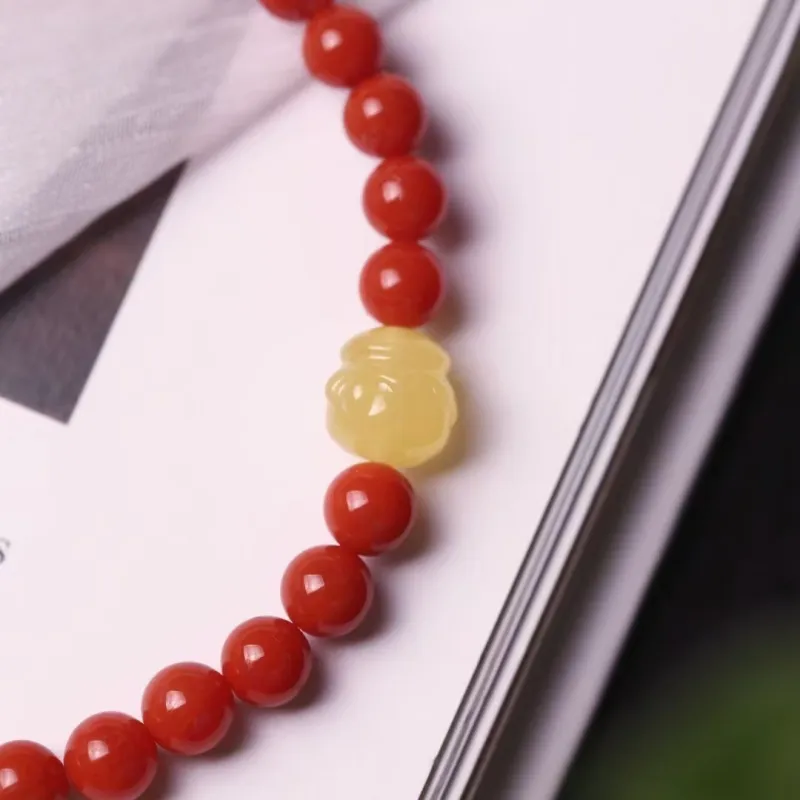 Xiangyan Southern Red Agate Fine Jade Bracelets Unisex-2