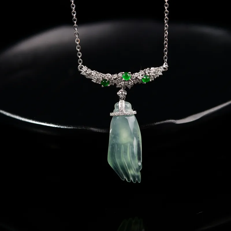 Xiangyan Ice Glutinous Jadeite Necklaces Women's-2