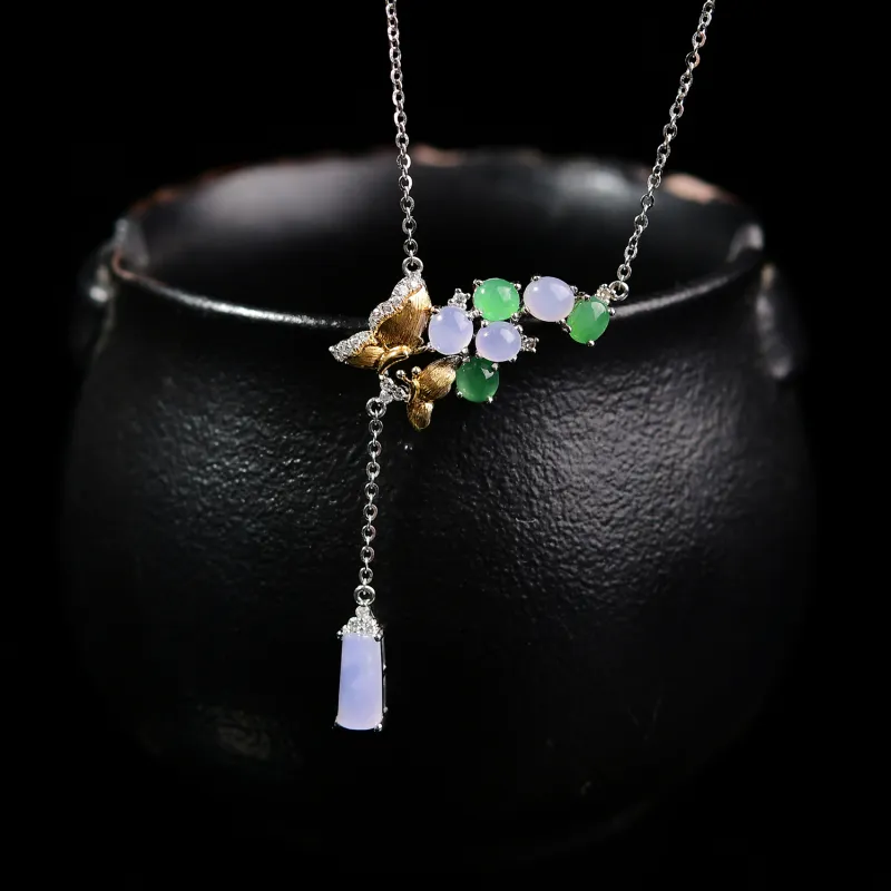 Xiangyan Ice Type Jadeite Necklaces Women's-5