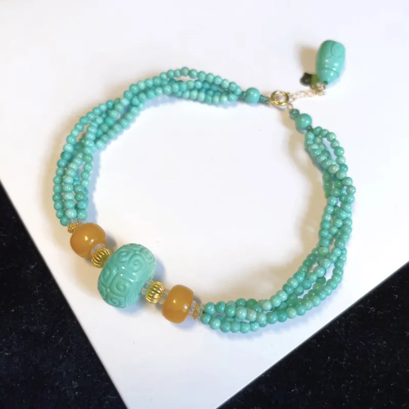 Xiangyan Turquoise Fine Jade Bracelets Unisex-1