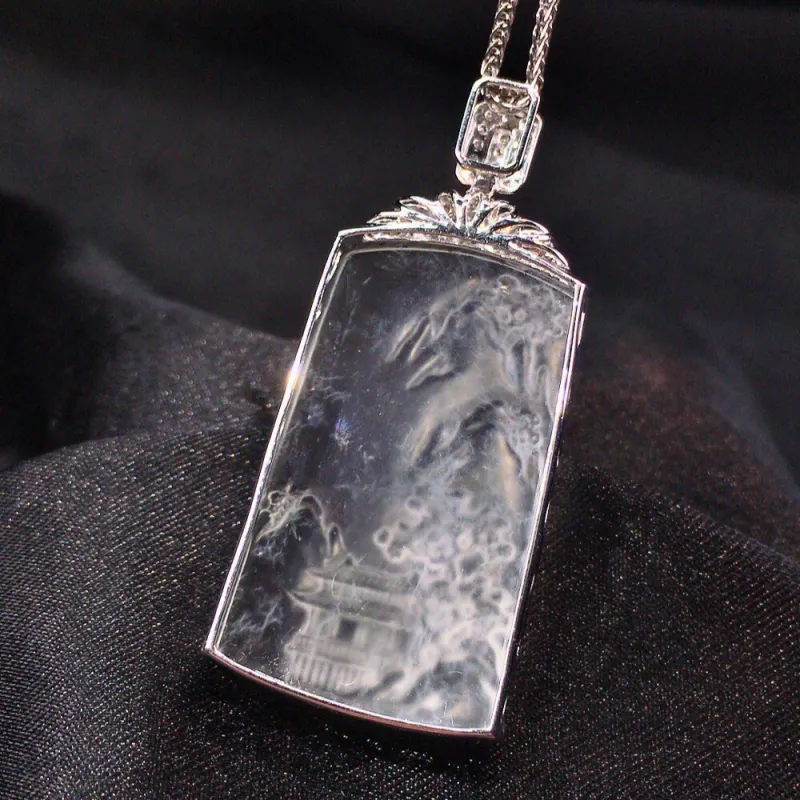 Xiangyan Ice Type Jadeite Necklaces Unisex-5