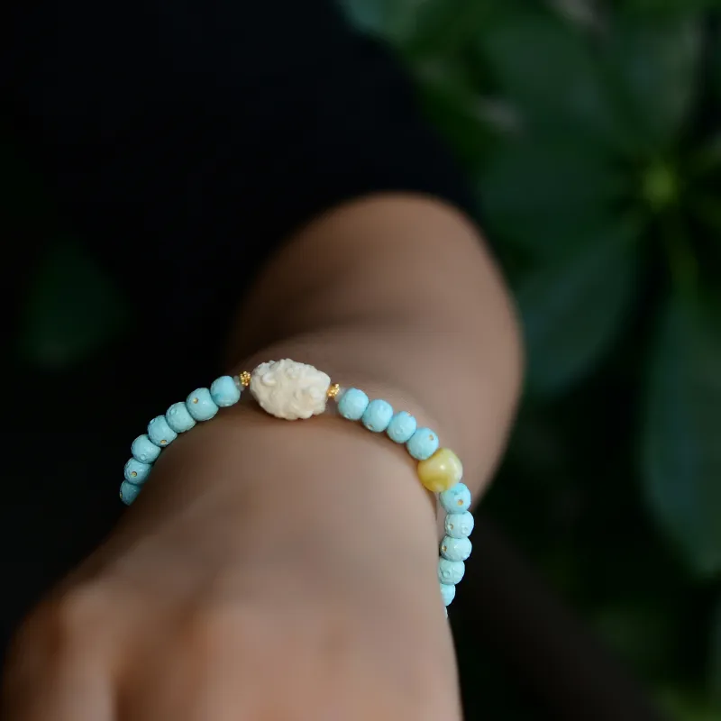 Xiangyan Turquoise Fine Jade Bracelets Unisex-1