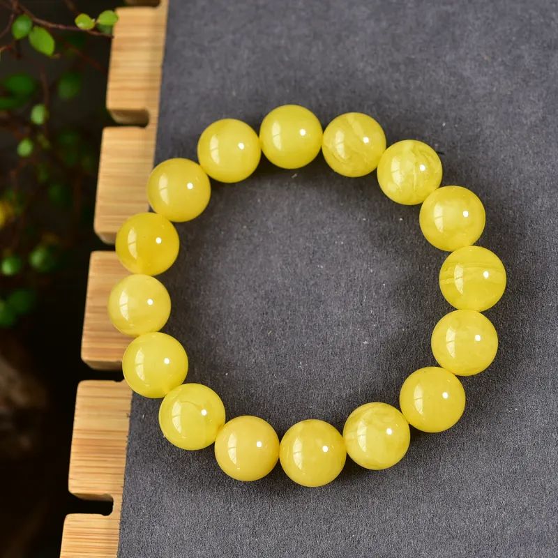 Xiangyan Amber Beeswax Fine Jade Bracelets Unisex-6