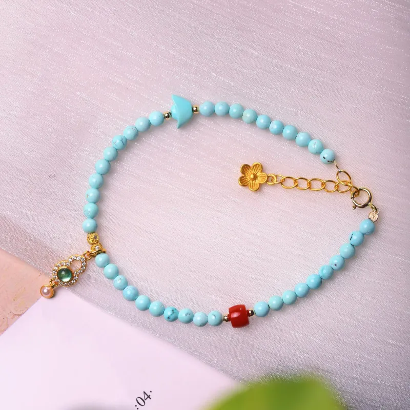 Xiangyan Turquoise Fine Jade Bracelets Unisex-2