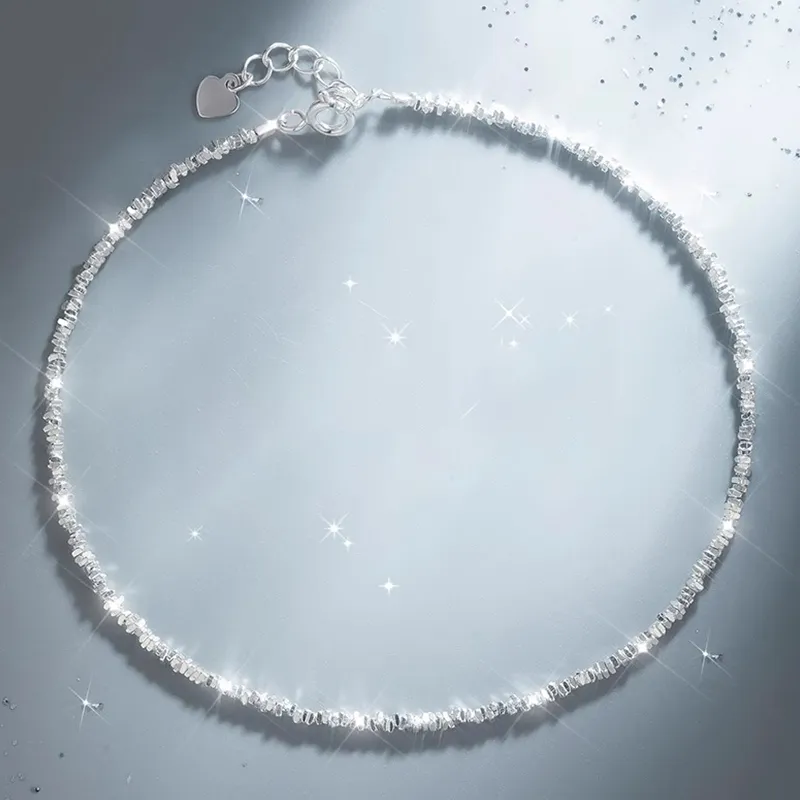 MULAFEN 925 Sterling Silver Anklets Women's-1