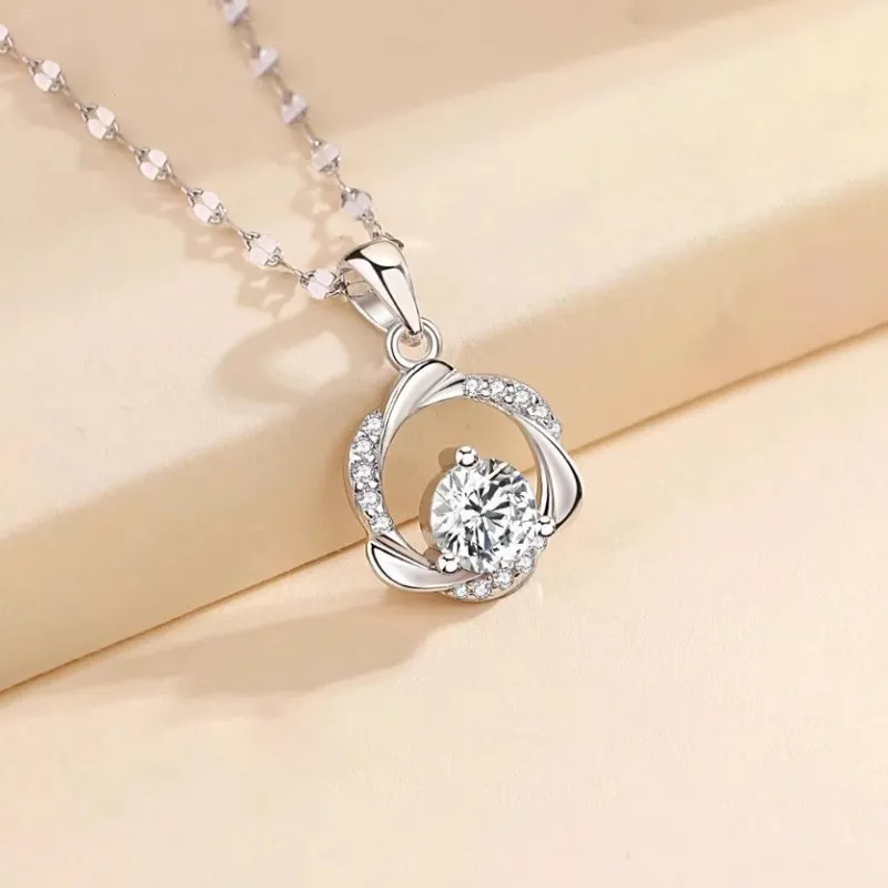 MULAFEN 925 Sterling Silver Necklaces Women's-4