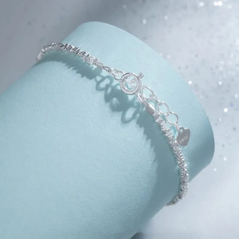 MULAFEN 925 Sterling Silver Anklets Women's-4