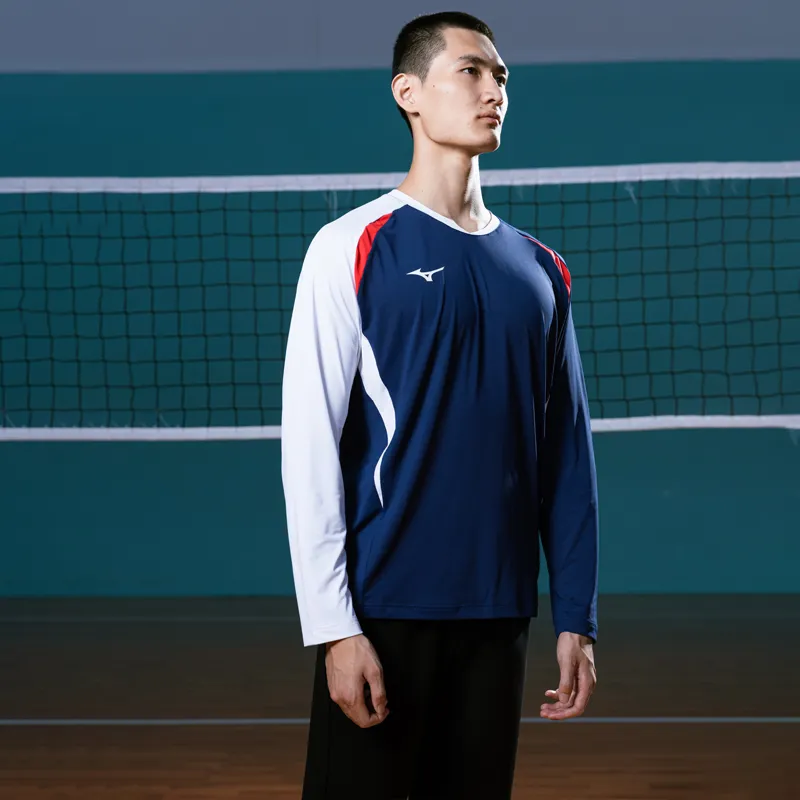 Mizuno Badminton Jersey Unisex Blue Red White-2