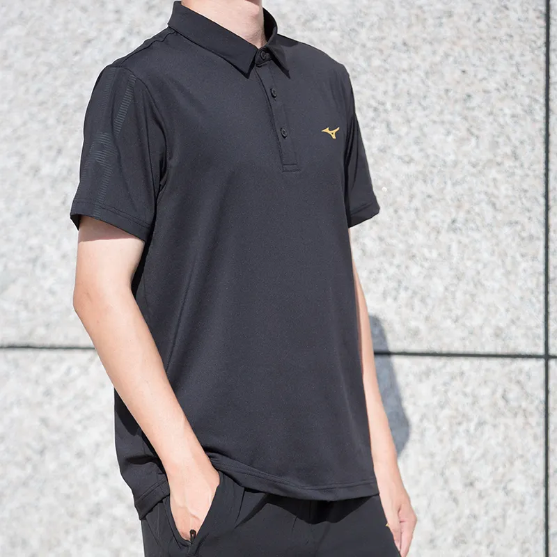 Mizuno Polo Shirts Men Black-4
