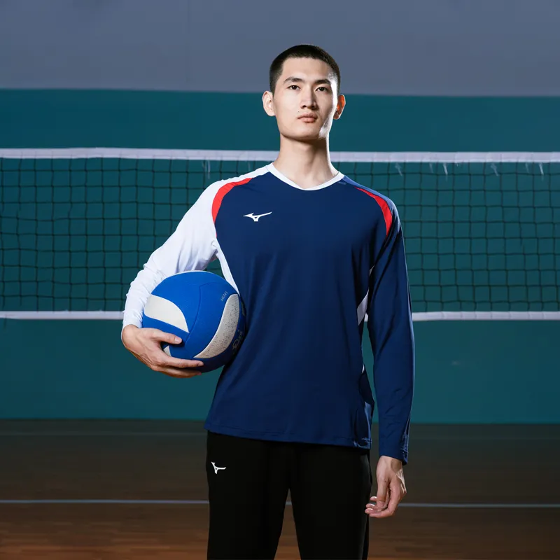 Mizuno Badminton Jersey Unisex Blue Red White-3