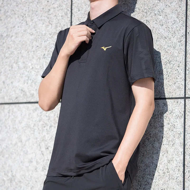 Mizuno Polo Shirts Men Black-5