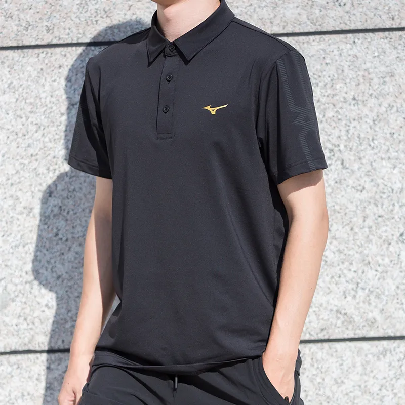 Mizuno Polo Shirts Men Black-2