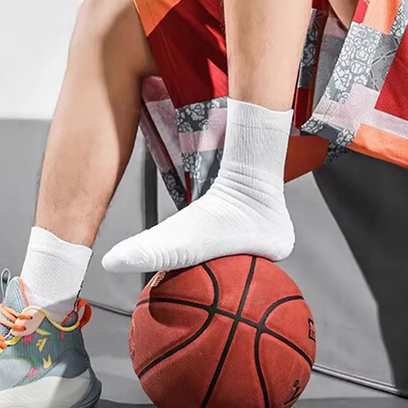 Ledomoda Basketball Socks Men's 6 Pack White-4