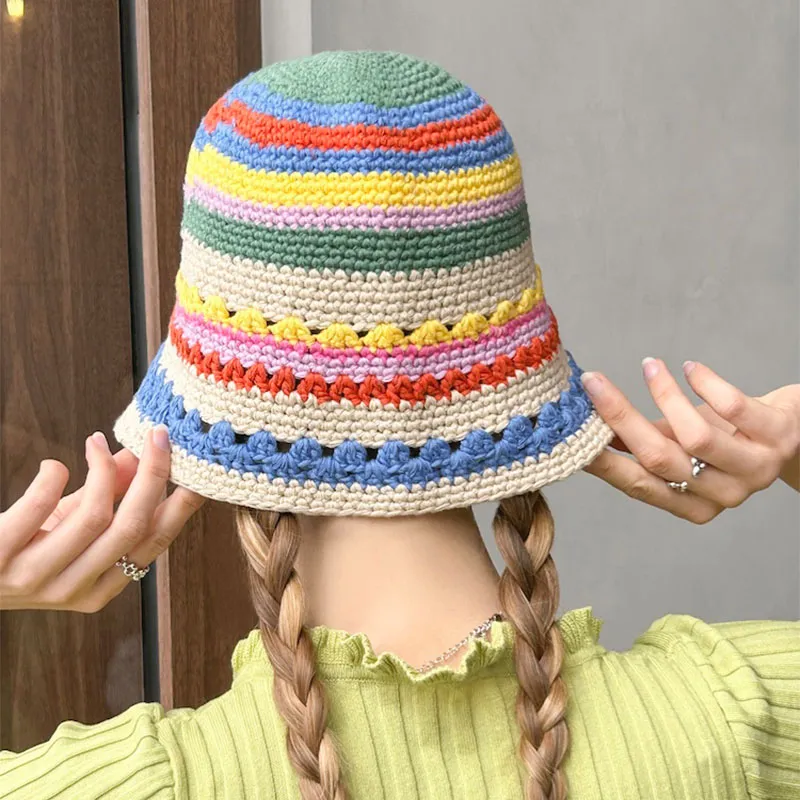 LIKIO Cotton Polyester Knitted Hat Women's-3