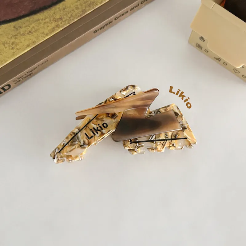LIKIO Acetate Plate Hair Clips Women's-9