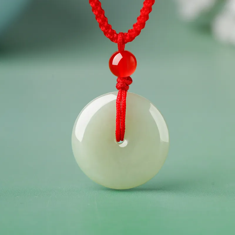 OWNCOOL Pendants Pale Greenish White Jade Unisex-4