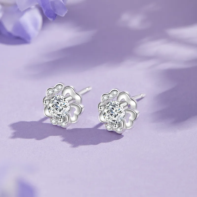 OWNCOOL S999 Fine Silver Stud Earrings Women's-3