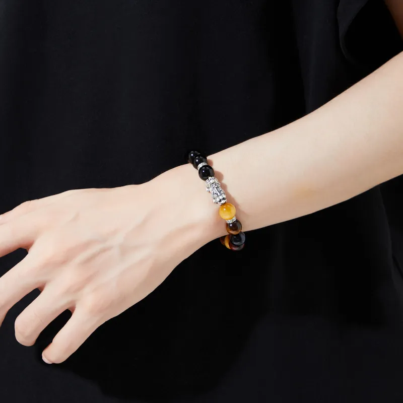 OWNCOOL Agate Sterling Silver Beaded Bracelet, Box Unisex-5