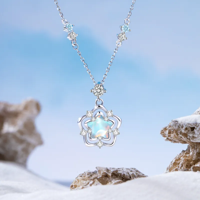 Mr. Shang The Charm Of S925 Silver And Zircon Combination Necklaces Women's Silver-5
