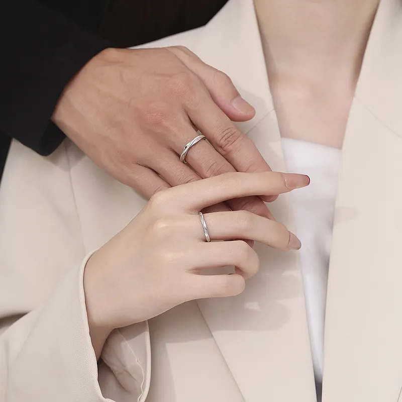 OWNCOOL Sterling Silver Ring Pair Unisex-4