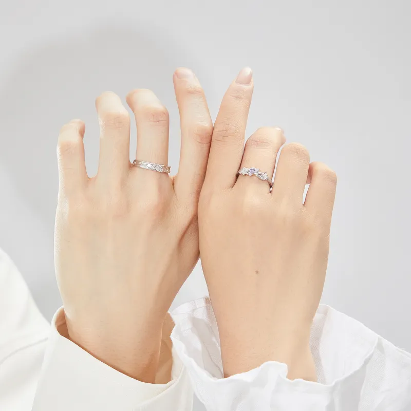 OWNCOOL S999 Fine Silver Ring Pair Unisex-1