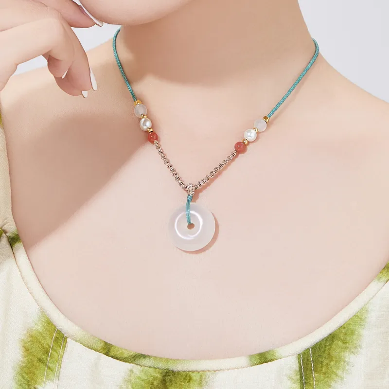 OWNCOOL Chalcedony Necklaces Unisex-4