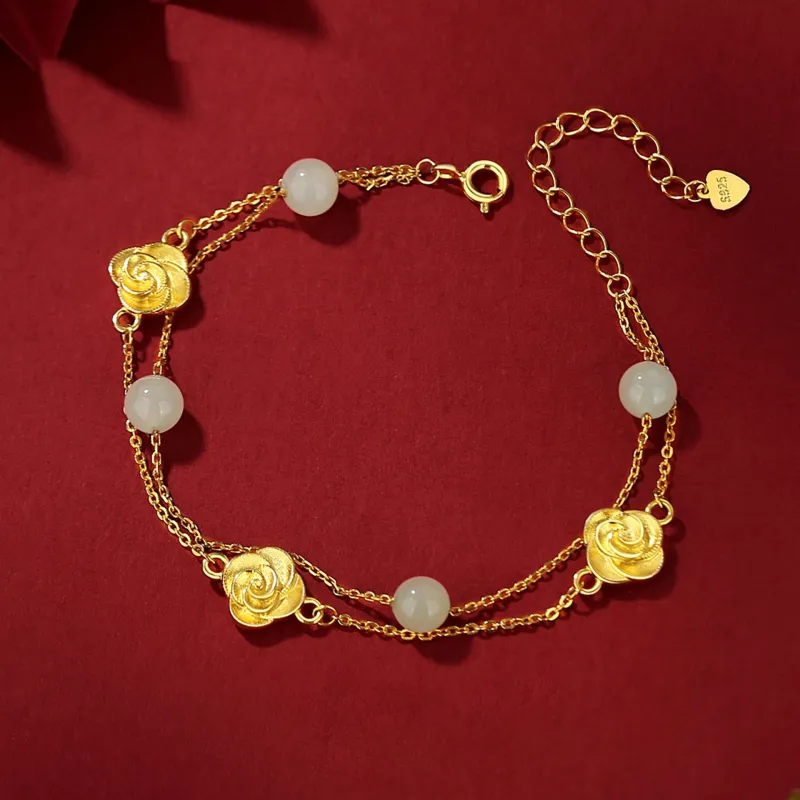 OWNCOOL Bracelets Pale Greenish White Jade Women's-1