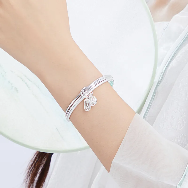 OWNCOOL 999 Fine Silver Gift Box Set Bangle Women's-3