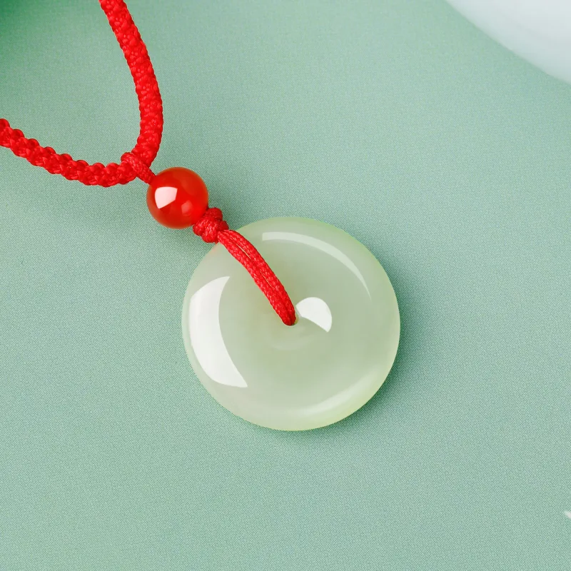 OWNCOOL Pendants Pale Greenish White Jade Unisex-5