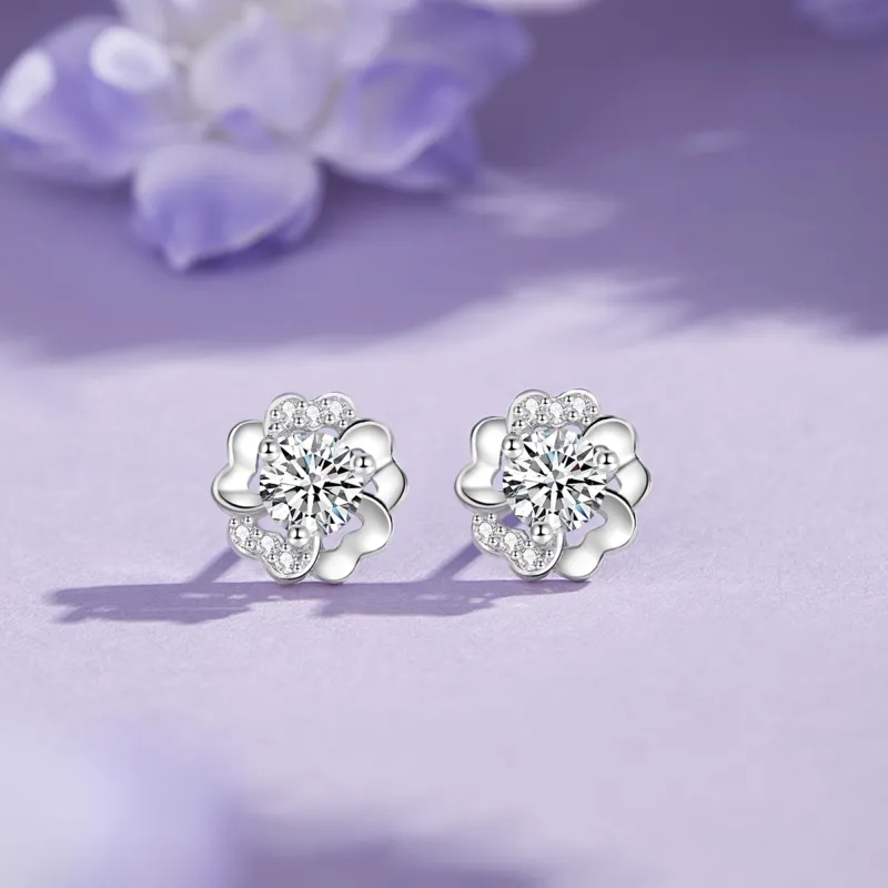 OWNCOOL S999 Fine Silver Stud Earrings Women's-1