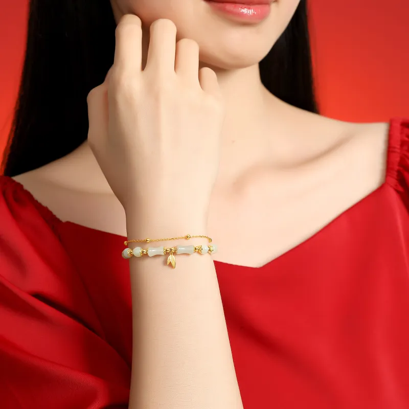 OWNCOOL Hetian Jade Bracelets Pale Greenish White Jade Women's-2