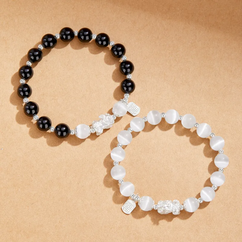OWNCOOL Glass Cat Eye Jade Bracelets Unisex-13