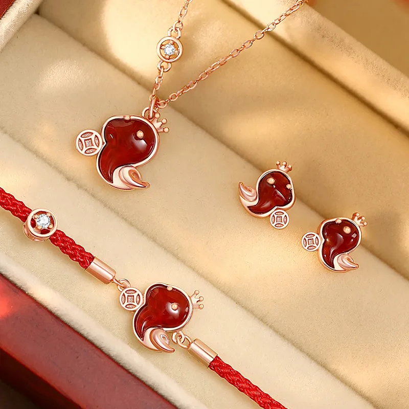 OWNCOOL Chalcedony Jade Necklaces Women's-3